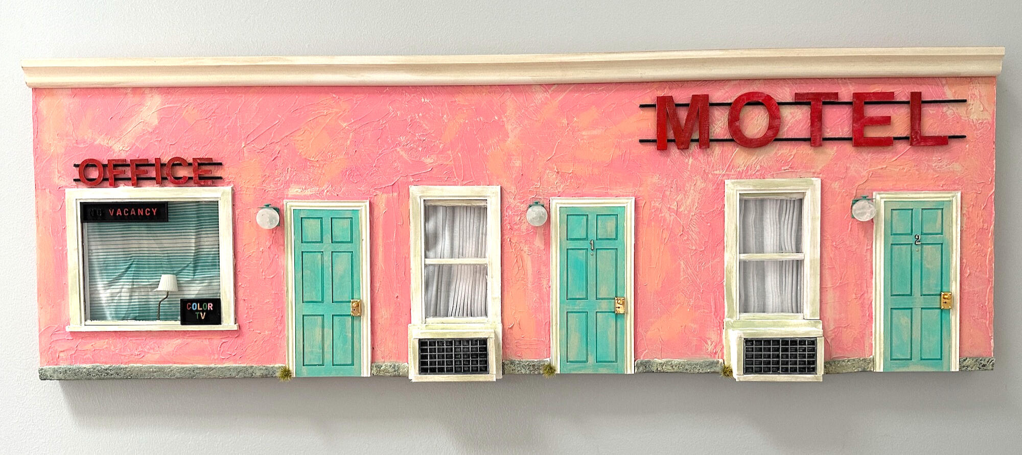 Pink Motel, 12&quot; x 36&quot; x 1&quot;