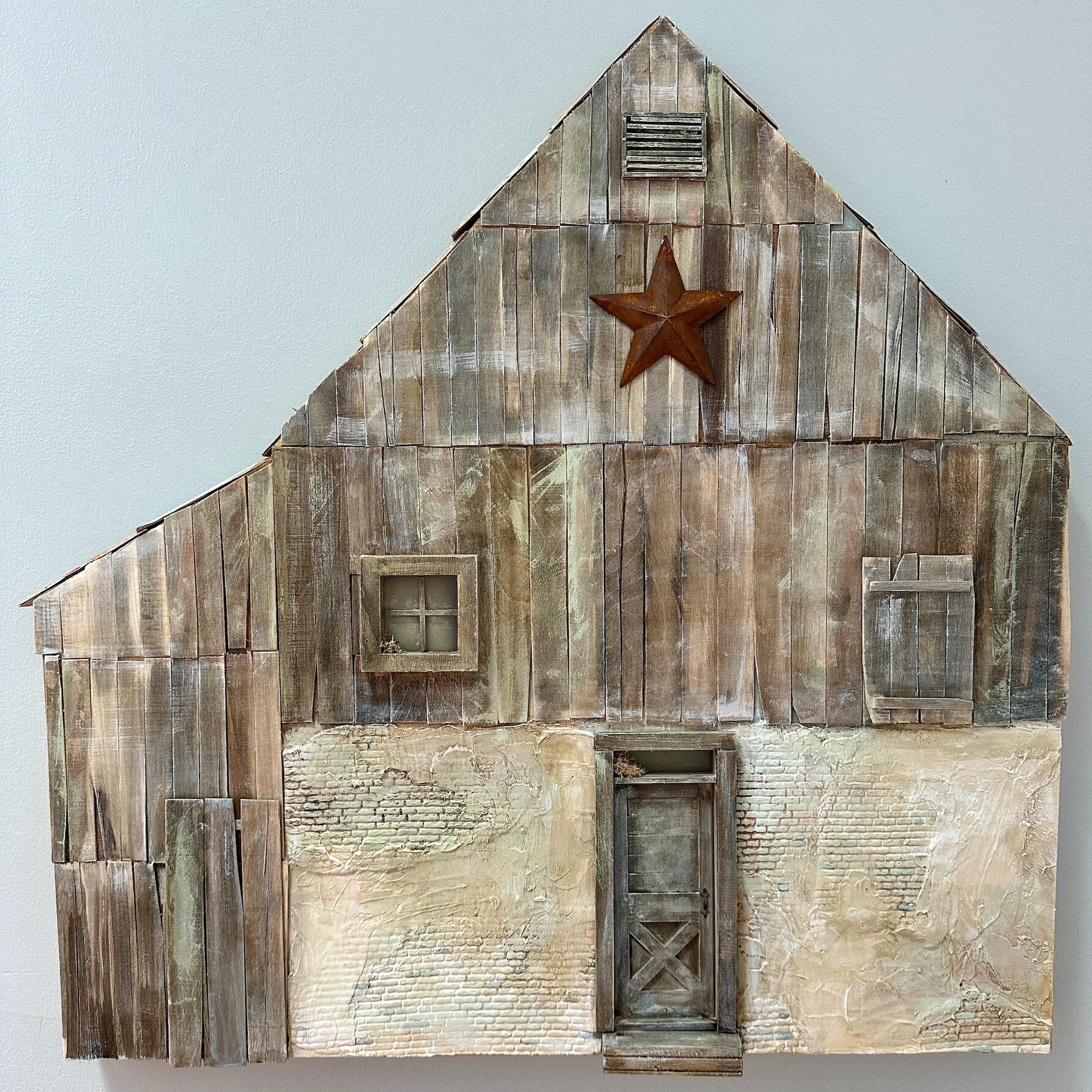 Weathered Barn, 26&quot; x 27&quot; x 1.75&quot;